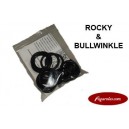 Rubber Rings Kit - Rocky & Bullwinkle (Black)